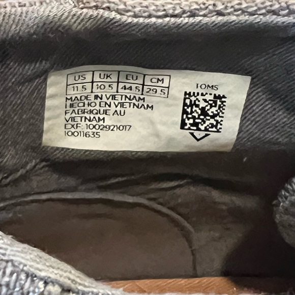 Men’s Toms High Tops | Grey | Size 11.5 - Picture 4 of 6